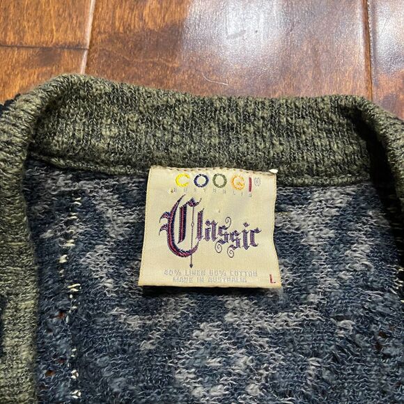 Coogi Classic Vintage 3D Knit Linen Cotton Multicolor V-Neck Sweater Men's L - Picture 6 of 8